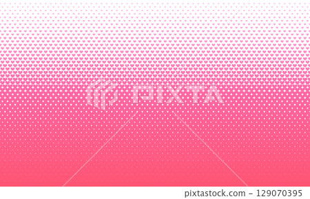 Halftone pink round heart symbol pointing up Halftone pink round heart symbol pointing up 129070395