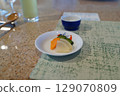 Teppanyaki course meal, pickles, ingredients, background 129070809