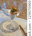 Teppanyaki course meal, side dish, ingredients, background 129070960