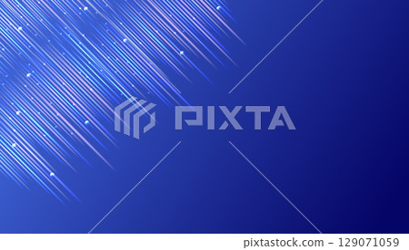 Abstract futuristic blue background with geometric shapes and flow lights. Vector illustration 129071059