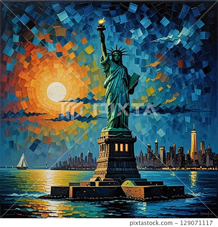 New York Harbor Statue of Liberty 129071117