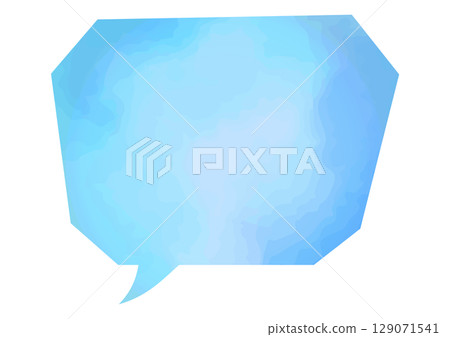 Simple watercolor speech bubble, square 129071541