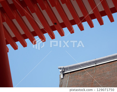 京都禦所紫霄殿迴廊屋頂風景 129071750