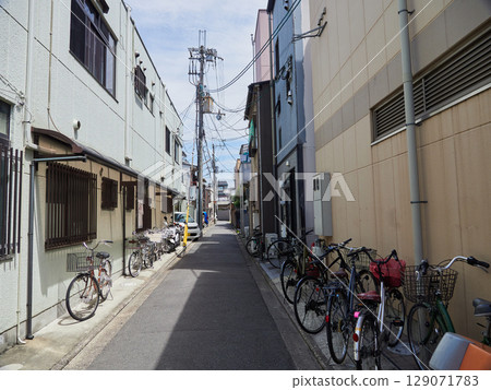 A residential area in Kyoto on a summer afternoon 129071783