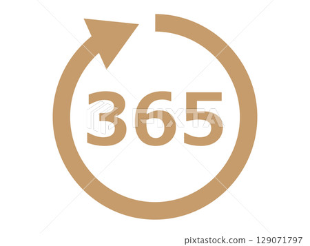 365 days icon (open all year round mark) 129071797