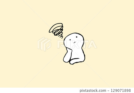 Vector illustration of a person worried about something 129071898