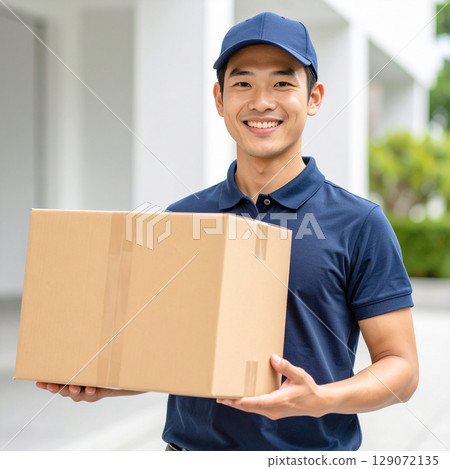 Man delivering luggage 129072135