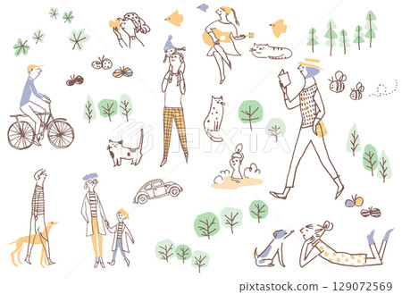 People who enjoy going out, walking, and traveling 1 129072569