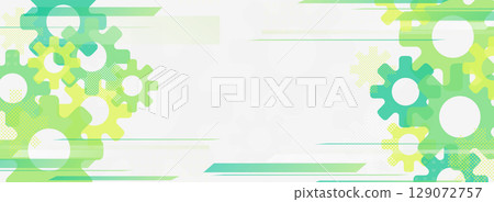 Green gear pattern background vector illustration 129072757