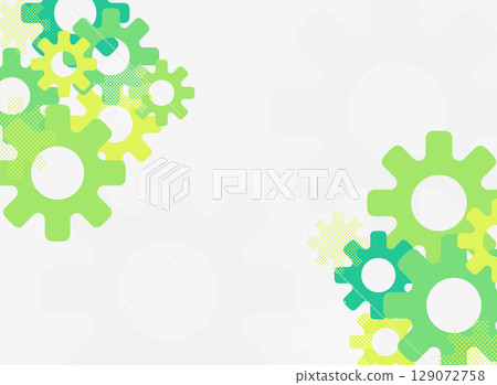 Green gear pattern background vector illustration 129072758