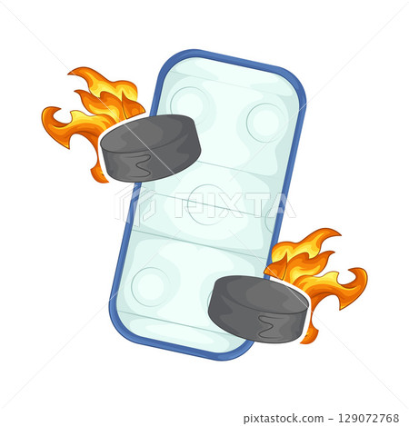 Illustration of Hockey Puck Illustration of Hockey Puck 129072768