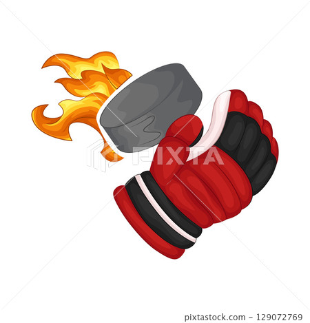 Illustration of Hockey Puck 129072769