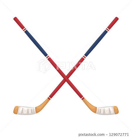 Illustration of Hockey Stick Illustration of Hockey Stick 129072771