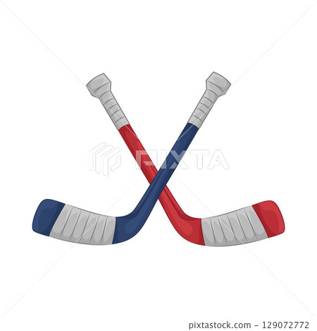 Illustration of Hockey Stick Illustration of Hockey Stick 129072772