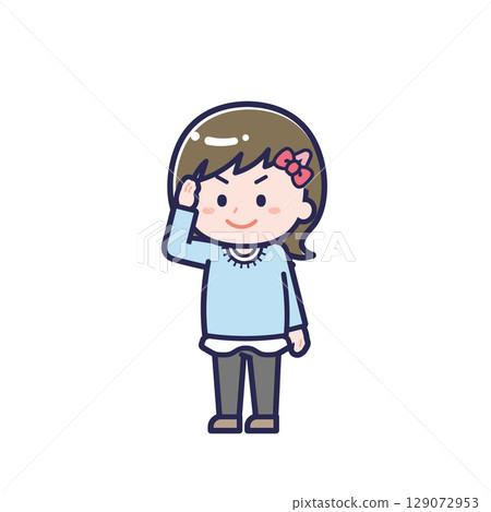 Casual clothing child / diagonal / girl 02 129072953