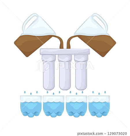 Illustration of Water Filter Illustration of Water Filter 129073020