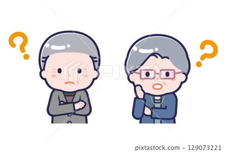 Casually dressed senior couple / couple / man and woman 04 Casually dressed senior couple / couple / man and woman 04 129073221
