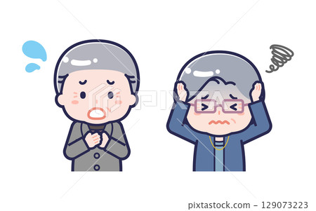 Casually dressed senior couple / couple / man and woman 06 Casually dressed senior couple / couple / man and woman 06 129073223