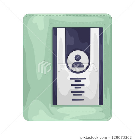 Illustration of ID Card Illustration of ID Card 129073362