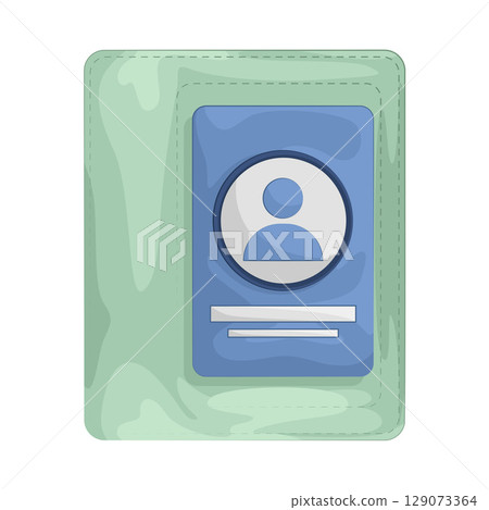 Illustration of ID Card Illustration of ID Card 129073364