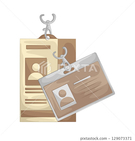 Illustration of ID Card Illustration of ID Card 129073371