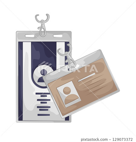 Illustration of ID Card Illustration of ID Card 129073372