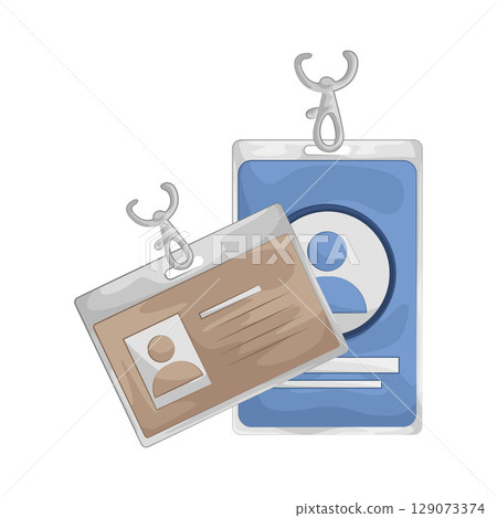 Illustration of ID Card Illustration of ID Card 129073374