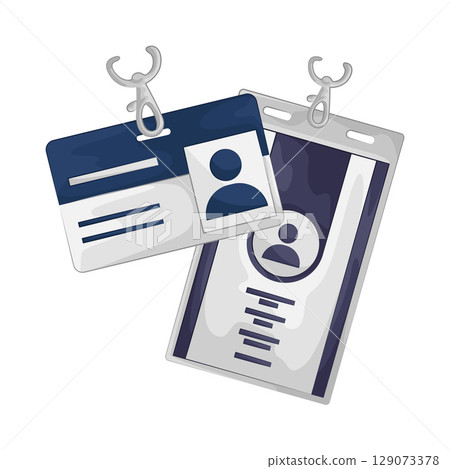 Illustration of ID Card Illustration of ID Card 129073378
