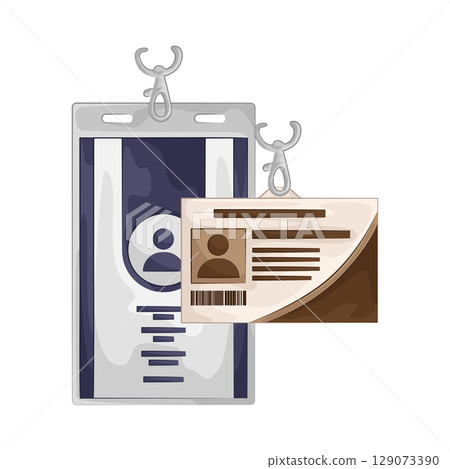 Illustration of ID Card Illustration of ID Card 129073390