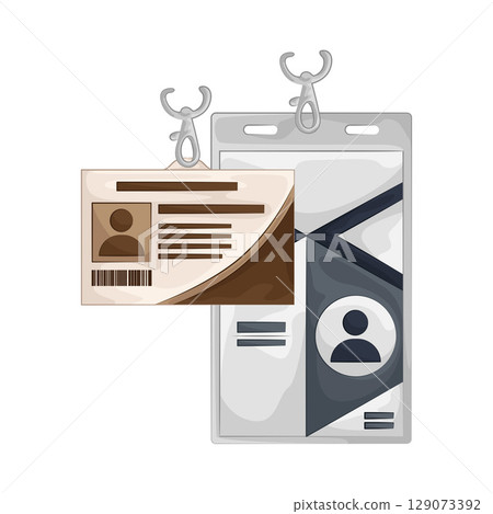 Illustration of ID Card  129073392