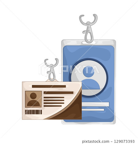 Illustration of ID Card Illustration of ID Card 129073393