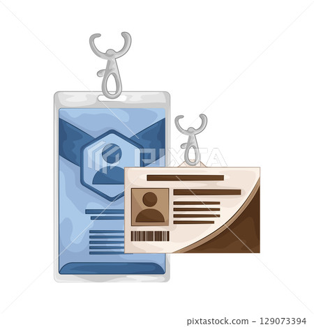 Illustration of ID Card Illustration of ID Card 129073394
