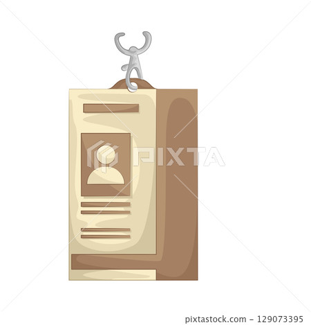 Illustration of ID Card Illustration of ID Card 129073395
