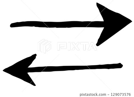 Simple hand-drawn arrow vector Simple hand-drawn arrow vector 129073576