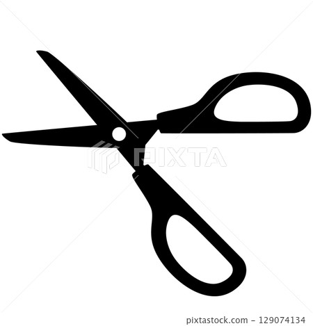 Illustration of simple scissors Illustration of simple scissors 129074134