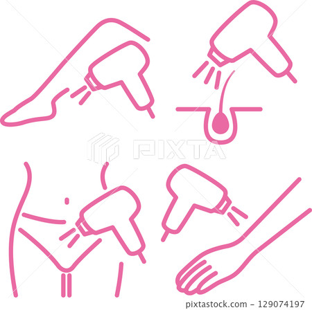 Icon Hair Removal Hair Beauty Medical Person Woman Man Skin Medical Beauty Line Drawing Illustration Icon Hair Removal Hair Beauty Medical Person Woman Man Skin Medical Beauty Line Drawing Illustration 129074197