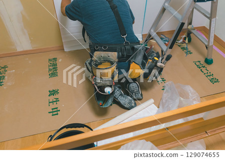 牆紙施工 129074655