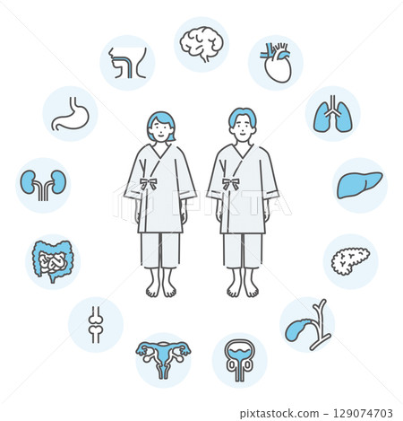Simple illustration health check image icon set 129074703