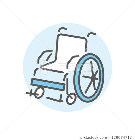 Simple illustration wheelchair image icon Simple illustration wheelchair image icon 129074712