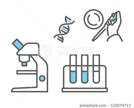 簡單插圖 DNA 測試圖像圖標 129074713