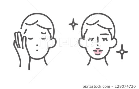 Simple illustration cosmetic surgery image icon 129074720
