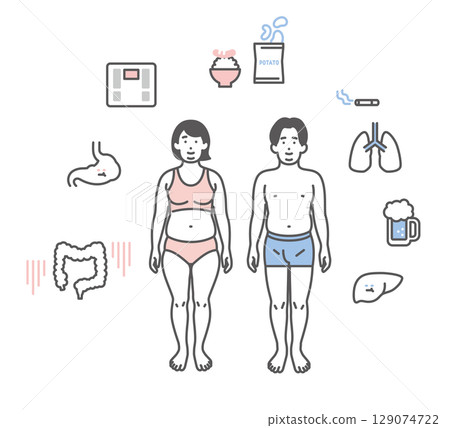簡單說明肥胖圖像圖示集 簡單說明肥胖圖像圖示集 129074722