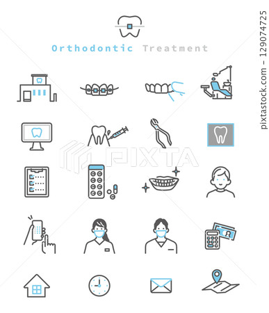 簡單插圖矯正圖像圖示集 129074725