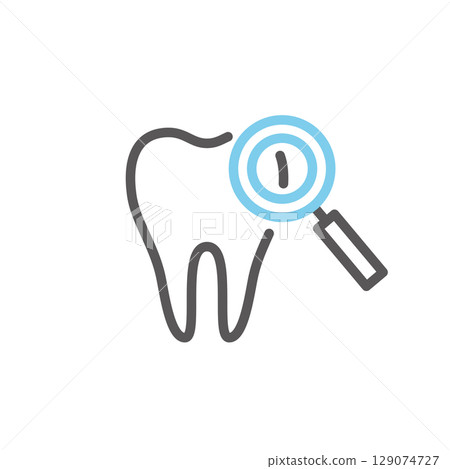 定期牙科檢查圖像圖標的簡單說明 定期牙科檢查圖像圖標的簡單說明 129074727