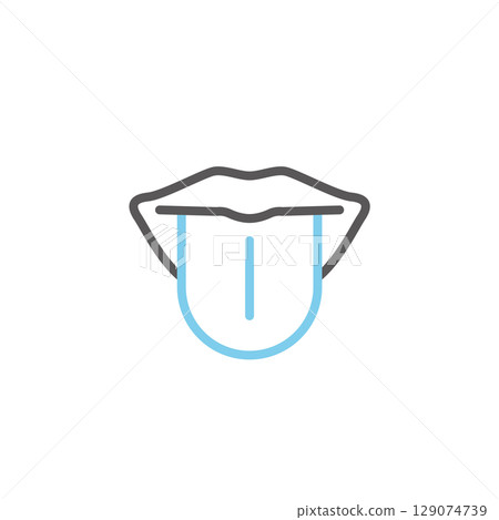 Simple illustration tongue image icon Simple illustration tongue image icon 129074739