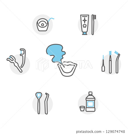 口臭護理圖標集的簡單說明 129074748