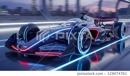 未來派F1賽車 129074761