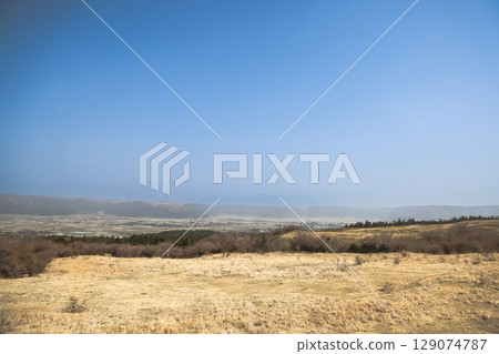 March 25 2025 Scenic Landscape with Vast Sky and Peaceful Countryside Fields, Japan March 25 2025 Scenic Landscape with Vast Sky and Peaceful Countryside Fields, Japan 129074787