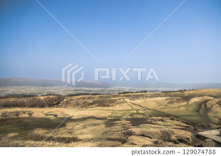 March 25 2025 Scenic Landscape with Vast Sky and Peaceful Countryside Fields, Japan March 25 2025 Scenic Landscape with Vast Sky and Peaceful Countryside Fields, Japan 129074788