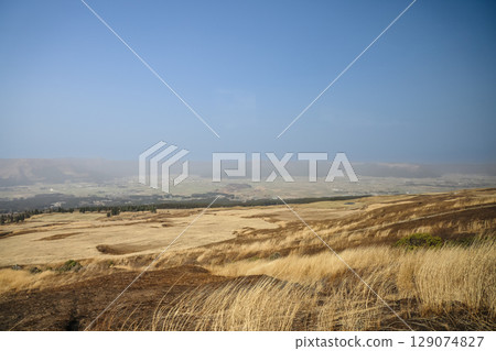 March 25 2025 Scenic Landscape with Vast Sky and Peaceful Countryside Fields, Japan March 25 2025 Scenic Landscape with Vast Sky and Peaceful Countryside Fields, Japan 129074827